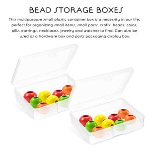 24Pcs Plastic Bead Storage Containers Mini Beads Box Cases Small Items Storage Cases