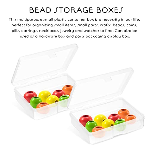 24Pcs Plastic Bead Storage Containers Mini Beads Box Cases Small Items Storage Cases