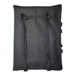 a3 size black canvas art supplies portfolio carry backpack bag with adjustable shoulder strap, 20.9”x15.7” light weight waterproof artwork poster board storage bag folder tote