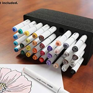 Polar Whale 4 Art Marker Storage Tray Organizers Pen Pencil Brush Storage Design Stand Supply Horizontal Storage Non-Scratch Non-Rattle Washable Compatible with Copic and More Each Holds 36