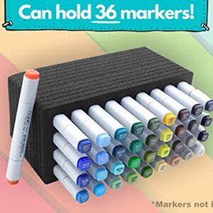 Polar Whale 4 Art Marker Storage Tray Organizers Pen Pencil Brush Storage Design Stand Supply Horizontal Storage Non-Scratch Non-Rattle Washable Compatible with Copic and More Each Holds 36