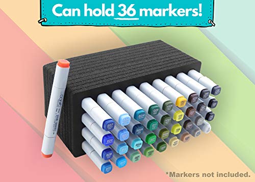 Polar Whale 4 Art Marker Storage Tray Organizers Pen Pencil Brush Storage Design Stand Supply Horizontal Storage Non-Scratch Non-Rattle Washable Compatible with Copic and More Each Holds 36