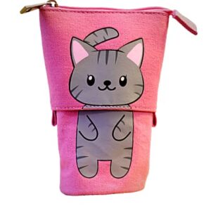 Cute Animal Pencil Case Telescope Telescopic Pencil Box (Cat)