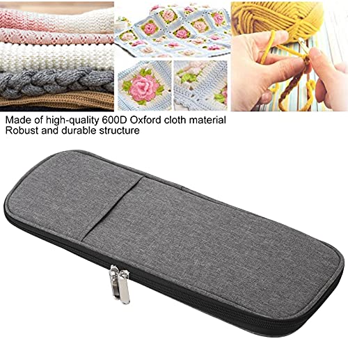 JINDI Woven Storage Bag, Practical Sturdy Durable Convenient Knitting Needles Organizer for General Purpose for Crocheters for Professional Use for Knitting Lovers
