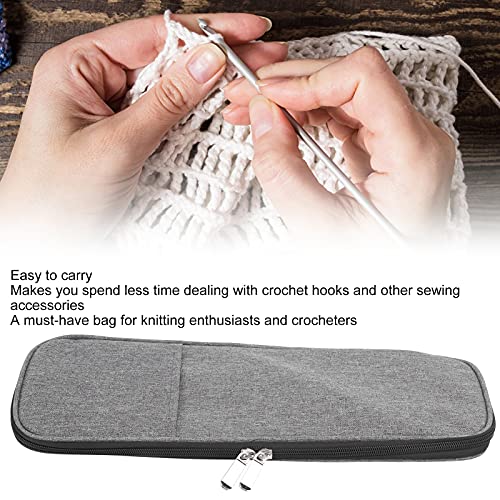 JINDI Woven Storage Bag, Practical Sturdy Durable Convenient Knitting Needles Organizer for General Purpose for Crocheters for Professional Use for Knitting Lovers