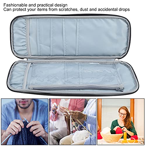 JINDI Woven Storage Bag, Practical Sturdy Durable Convenient Knitting Needles Organizer for General Purpose for Crocheters for Professional Use for Knitting Lovers