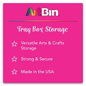 ArtBin 6966AB 16 in. Lift-Out Tray Box, Portable Art & Craft Organizer with Handle and Tray, Clear