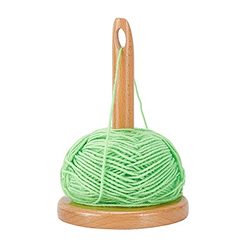 arricraft Wood Yarn Holder, Crochet Wooden Frame with Hole, Knitting Tool for Knitting Craft