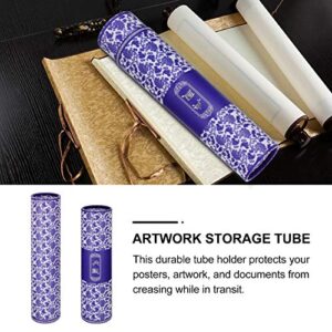 Healifty 1pc Poster Documents Storage Tube Telescoping Tube Extendable for Artworks Blueprints Drafting Scrolls Calligraphy (Purple)