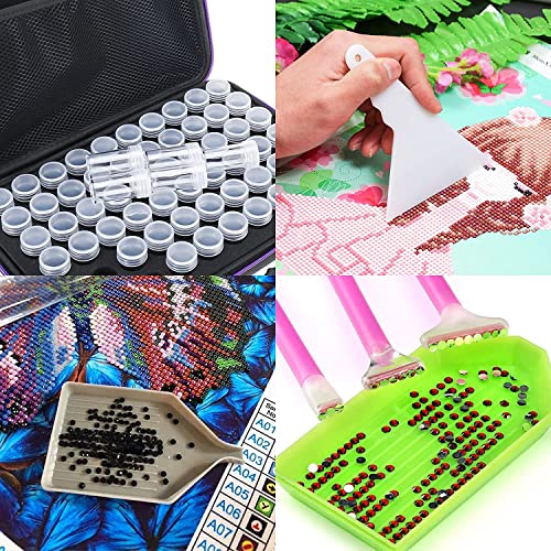 Jplovejp 60 Slot Diamond Painting Storage Case, Diamond Painting Accessories for Jewelry Beads Rings Charms Glitter Rhinestones