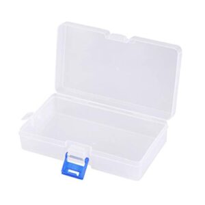 nuobesty 10pcs plastic storage box clear single compartment clear plastic jewelry box organizer bead storage containers for small items crafts jewelry hardware