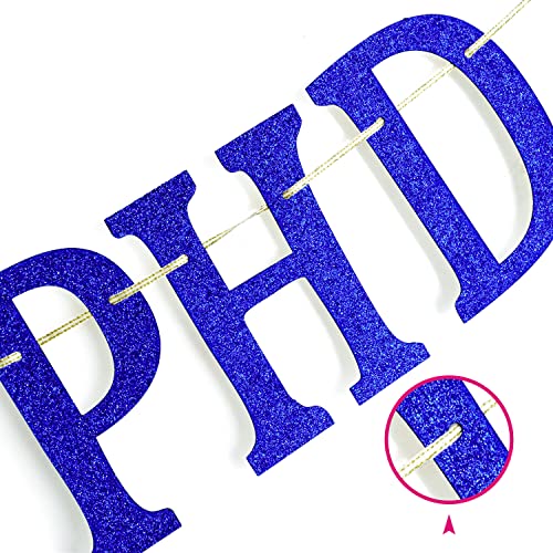 Gold Glitter Congrats PHD 2023 Banner - PHD Graduation Decorations - Congrats Grad, Congratulations PhD Graduation Party Decorations