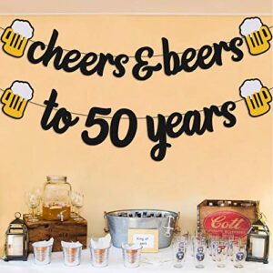 Glitter Black Happy Birthday Banner for DIY 21 25 30 35 40 45 50 55 60 Years Old Birthday Party Wedding Anniversary Theme Celebration Party Supplies