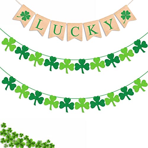 St.Patrick Day Party Decoration Swirls, St Patricks Day Hanging Decorations Lucky Irish Green Shamrock St.Patrick's Day Foil Swirl for St Patrick Party Home Party Favors Supplies Decor (18)