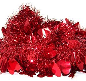 Valentines Day Garland Heart Tinsel, Pack of 3, 36 Feet Total