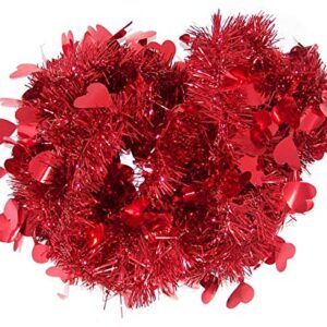 Valentines Day Garland Heart Tinsel, Pack of 3, 36 Feet Total