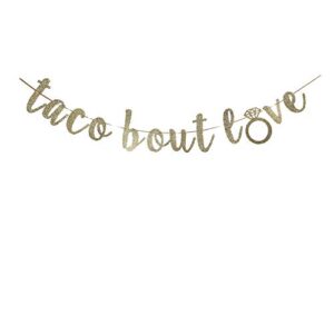 taco bout love banner, fun sign decors for mexican fiesta themed bridal shower/wedding/engagement/bachelorette party supplies