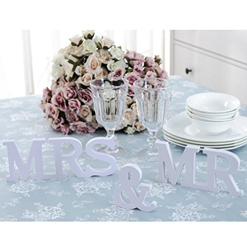 Buytra Wedding Decorations Set with Just Married Wedding Banner Mr Mrs Signs Letters for Sweetheart Table (Style1)