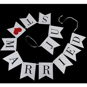 Buytra Wedding Decorations Set with Just Married Wedding Banner Mr Mrs Signs Letters for Sweetheart Table (Style1)