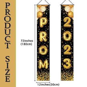 FARMNALL Prom 2023 Porch Banner Graduation Prom Party Front Door Sign Wall Hanging Graduates High School College Decorations and Supplies for Home Office