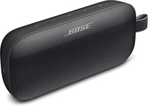 bose soundlink flex bluetooth portable speaker, wireless waterproof speaker for outdoor travel – black