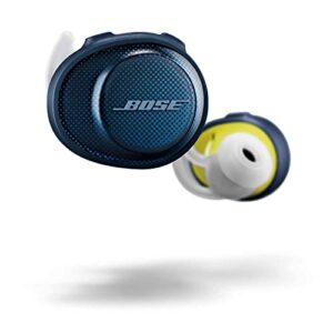 bose soundsport free truly wireless sport headphones – midnight blue/citron (renewed)