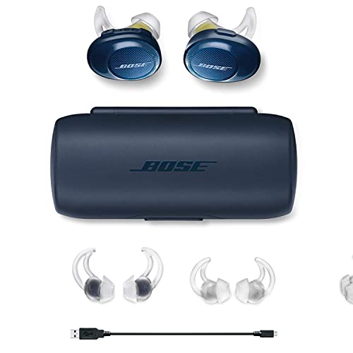 BOSE SoundSport Free Truly Wireless Sport Headphones - Midnight Blue/Citron (Renewed)