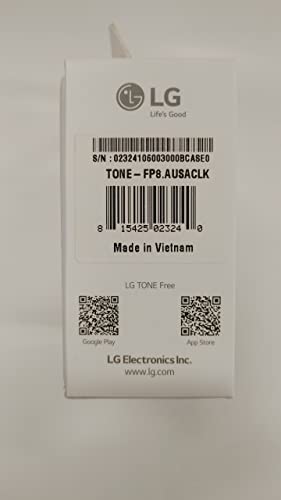 LG TONE Free FP8 - Enhanced Active Noise Cancelling True Wireless Bluetooth Earbuds with Meridian Sound, UVnano Kills 99.9% of Bacteria on Speaker Mesh*, Wireless Charging Case, 3 Mics