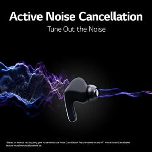 LG TONE Free FP8 - Enhanced Active Noise Cancelling True Wireless Bluetooth Earbuds with Meridian Sound, UVnano Kills 99.9% of Bacteria on Speaker Mesh*, Wireless Charging Case, 3 Mics