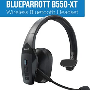 BlueParrott B550-XT Voice-Controlled Bluetooth Headset – Industry Leading Sound with Long Wireless Range, Extreme Comfort and Up to 24 Hours of Talk Time, Black