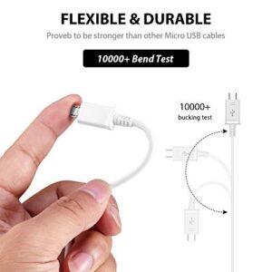 Short MicroUSB Cable Compatible with Your Bose Bose Bluetooth Headset Series 2 with High Speed Charging. (1White,20,cm 8in)