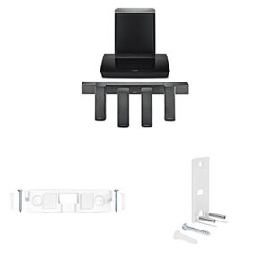 bose lifestyle 650 home entertainment system with wall muonts for center channel and surround speakers (white)