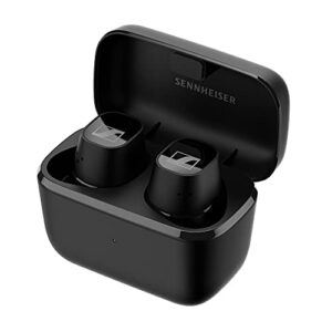 sennheiser cx plus true wireless earbuds – bluetooth in-ear headphones for music and calls with active noise cancellation, customizable touch controls, ipx4 and 24-hour battery life – black