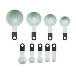 KitchenAid Classic Measuring Cups and Spoons Set, Set of 9, Pistachio/Black