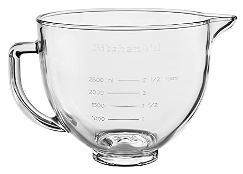 KitchenAid Stand Mixer Bowl, 5 quart, Glass with Measurement Markings