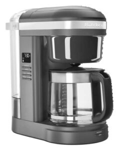 kitchenaid kcm1208dg drip spiral showerhead coffee maker, 12 cup, matte grey