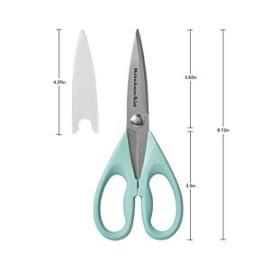 KitchenAid All Purpose Shears with Protective Sheath, 8.72-Inch, Aqua Sky