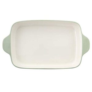 KitchenAid Vitrified Stoneware Rectangular Baker with Lid/Trivet, 4.5-Quart, Pistachio