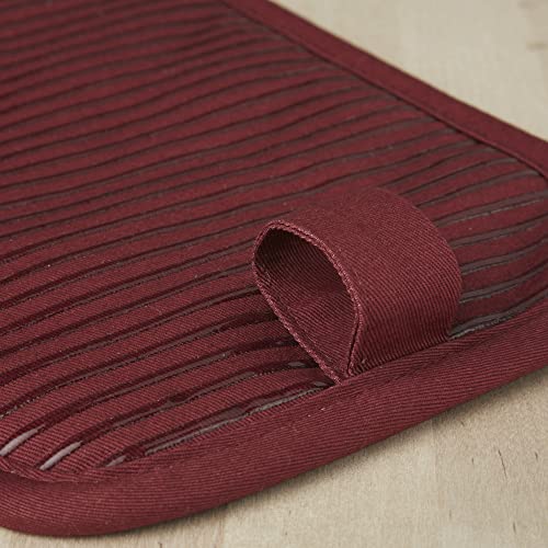 KitchenAid Beacon Two-Tone Pot Holder 2-Pack Set, 7"x10", Passion Red/Bordeaux 2 Count