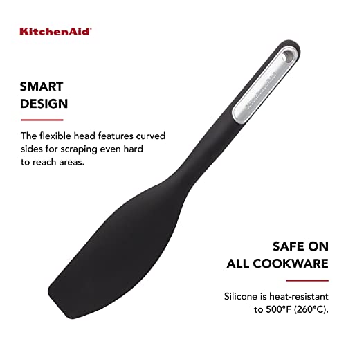 KitchenAid Silicone Mixer Spatula, 12.6 inches, Onyx Black