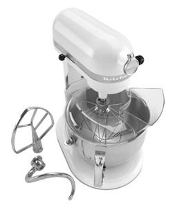 kitchenaid kp26m1xwh 6 quart heavy duty “professional series” stand mixer with bowl lift arms – white