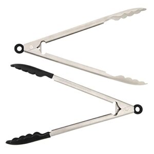 KitchenAid Universal Serving and Silicone Tipped Stainless Steel Kitchen Tongs, Set of 2