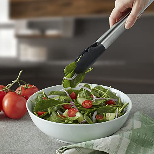 KitchenAid Universal Utility and Silicone Tipped Stainless Steel Kitchen Tongs, Set of 2