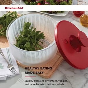 KitchenAid Universal Salad Spinner with Pump Mechanism and Large Bowl, 7.43 Quart, Empire Red