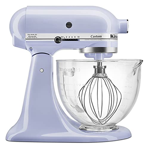 KitchenAid 5-Quart Tilt Head Stand Mixer With Flex Edge Beater Glass Bowl Lavender Cream