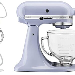 KitchenAid 5-Quart Tilt Head Stand Mixer With Flex Edge Beater Glass Bowl Lavender Cream