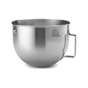 kitchenaid 5qt polished stainless steel wide mixer bowl with flat handle