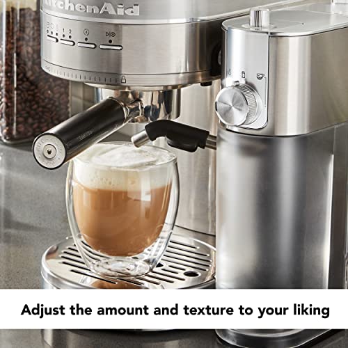 KitchenAid Automatic Milk Frother Metal Espresso, 17 oz, Brushed Stainless