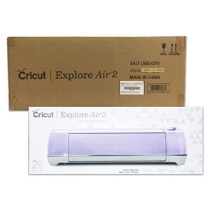 Cricut Explore Air 2 Lilac Machine Bundle - Beginner Guide, Tool Kit, Vinyl Pack, Designs & Project Inspiration