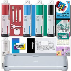 cricut maker 3 machine smart vinyl & tools bundle diy matless cutting with 10x force, 2x faster, cuts 300+ materials, compatible with ios, android, windows & mac, bluetooth connectivity beginner pro